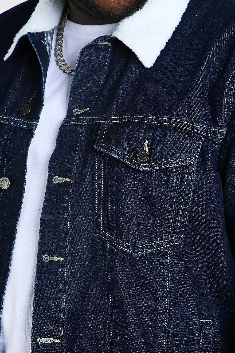 win7031　MINEDENIM BIG BOA DENIM COAT Minne Denim Boa Lining Jacket Men's Size 2 Indigo Denim Warm